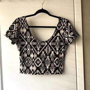 Size L Aztec print crop top from Pink!